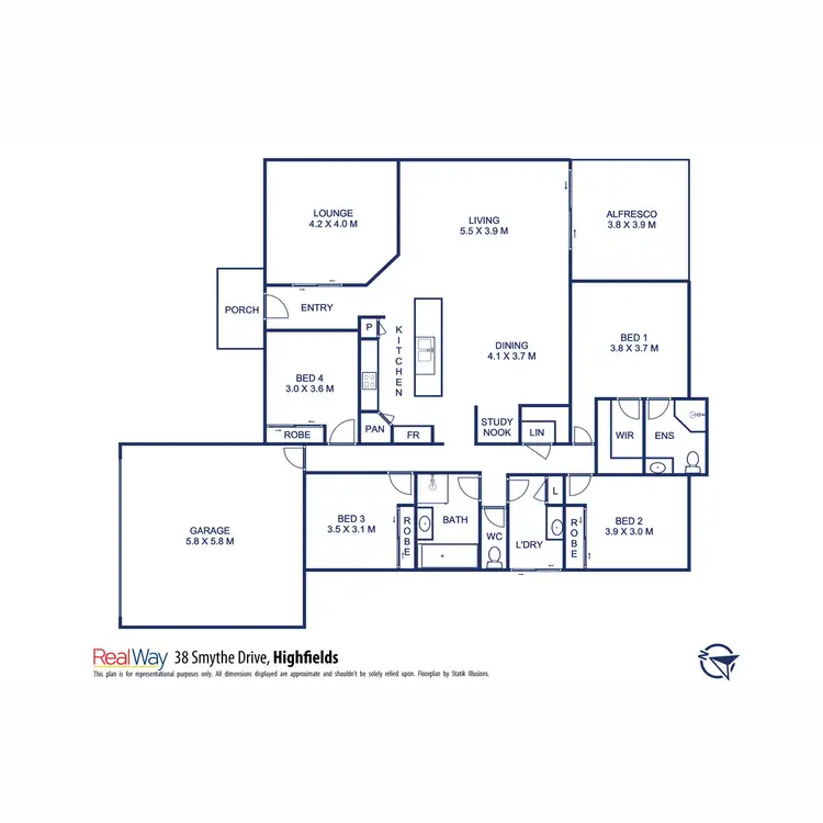 Floorplan of Homely house listing, 38 Smythe Drive, Highfields QLD 4352