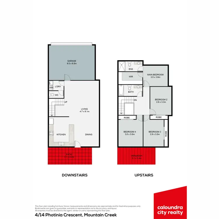 Floorplan of Homely townhouse listing, 4/14 Photinia Crescent, Mountain Creek QLD 4557