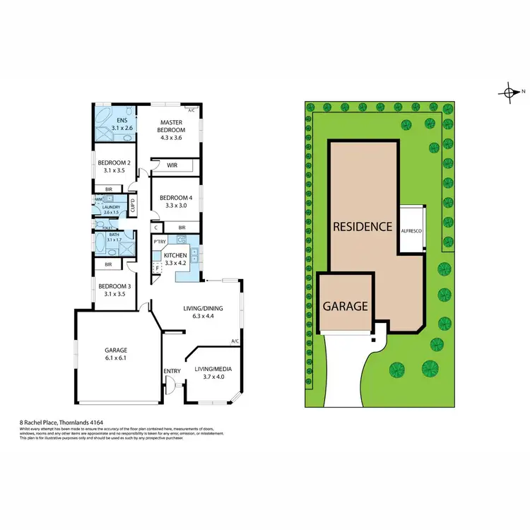 Floorplan of Homely house listing, 8 Rachel Place, Thornlands QLD 4164