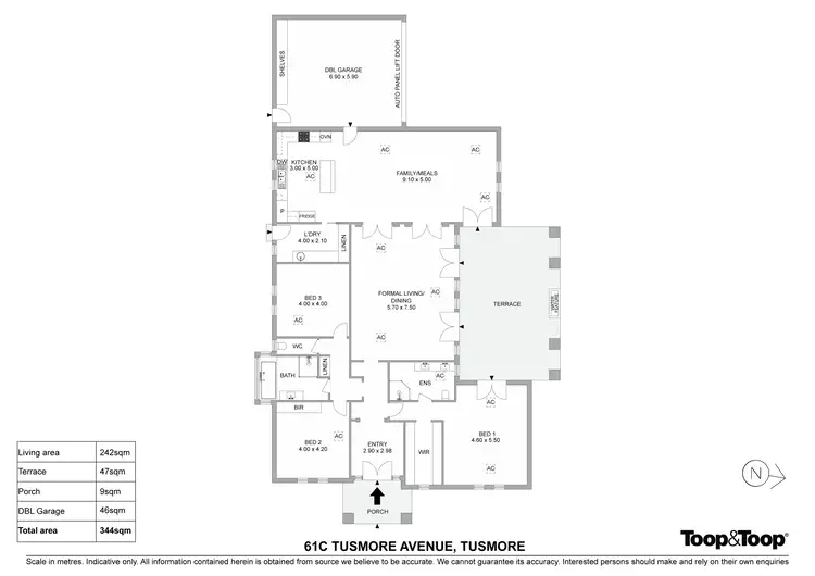 Floorplan of Homely house listing, 61C Tusmore Avenue, Tusmore SA 5065