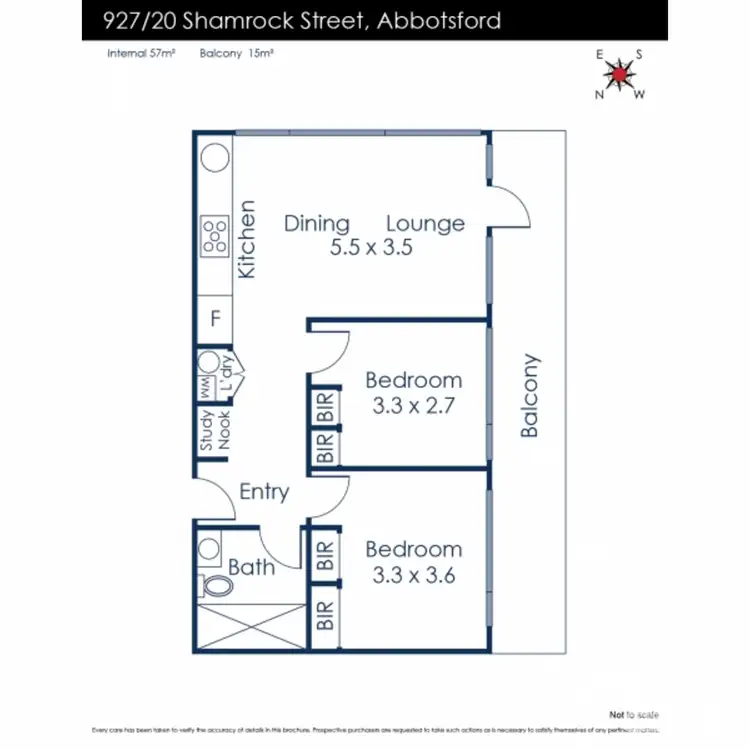 Floorplan of Homely apartment listing, 927/20 Shamrock Street, Abbotsford VIC 3067