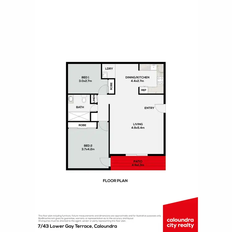 Floorplan of Homely unit listing, 7/43 Lower Gay Terrace, Caloundra QLD 4551