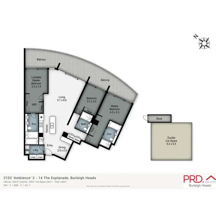 Floorplan of Homely apartment listing, 2102/2 The Esplanade, Burleigh Heads QLD 4220