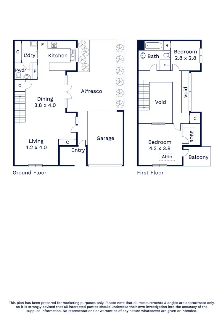 Floorplan of Homely house listing, 31 - 33 Merino Mews, Kensington VIC 3031