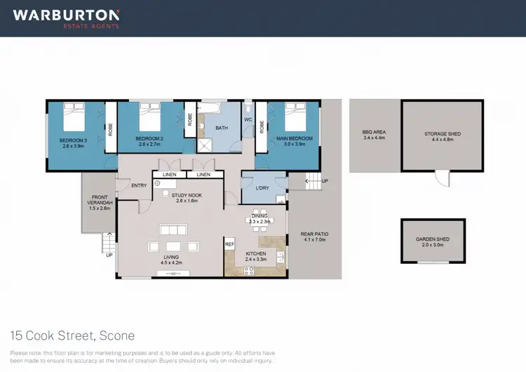 Floorplan of Homely house listing, 15 Cook Street, Scone NSW 2337