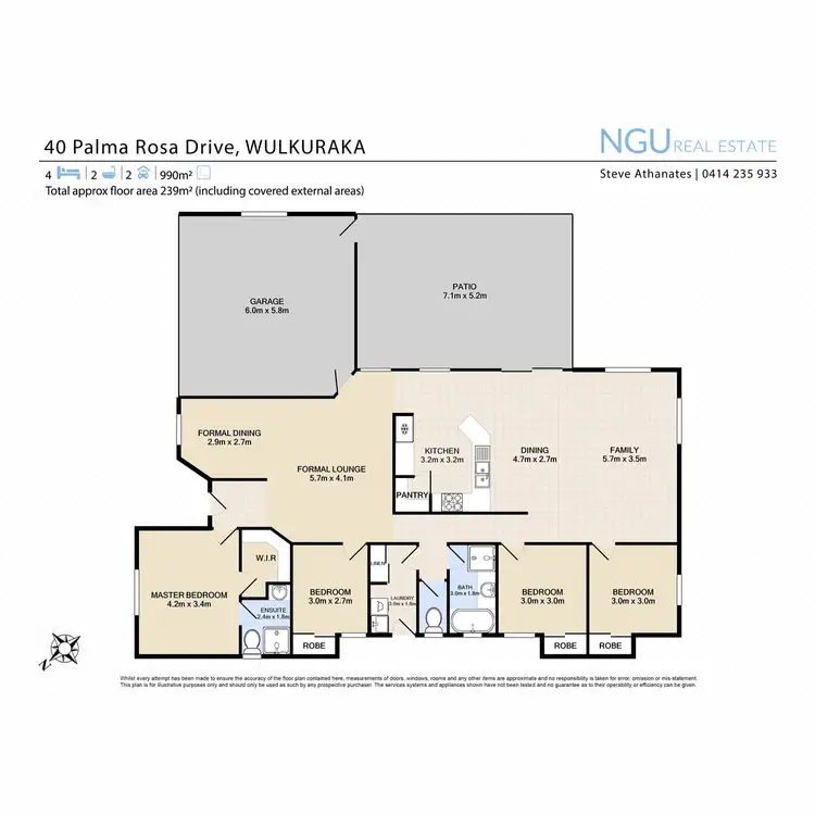 Floorplan of Homely house listing, 40 Palma Rosa Drive, Wulkuraka QLD 4305