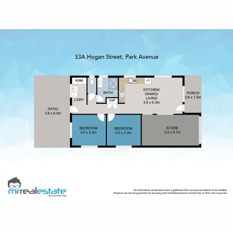 Floorplan of Homely house listing, 33A Hogan Street, Park Avenue QLD 4701