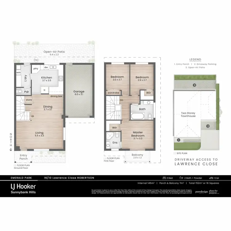 Floorplan of Homely townhouse listing, 16/10 Lawrence Close, Robertson QLD 4109