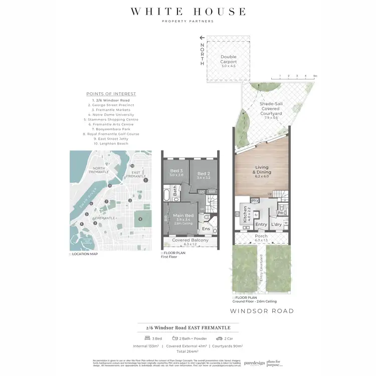 Floorplan of Homely townhouse listing, 2/6 Windsor Road, East Fremantle WA 6158