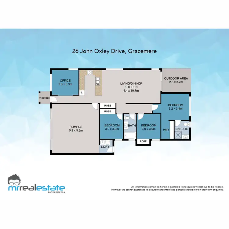 Floorplan of Homely house listing, 26 John Oxley Drive, Gracemere QLD 4702