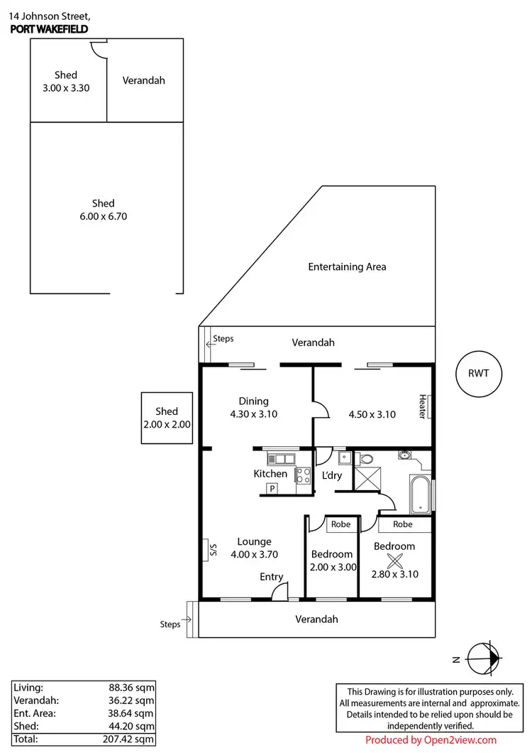 Floorplan of Homely house listing, 14 Johnson Street, Port Wakefield SA 5550