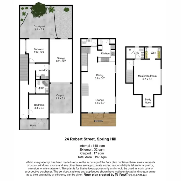 Floorplan of Homely house listing, 24 Robert Street, Spring Hill QLD 4000
