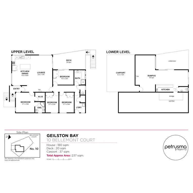 Floorplan of Homely house listing, 10 Bellemont Court, Geilston Bay TAS 7015