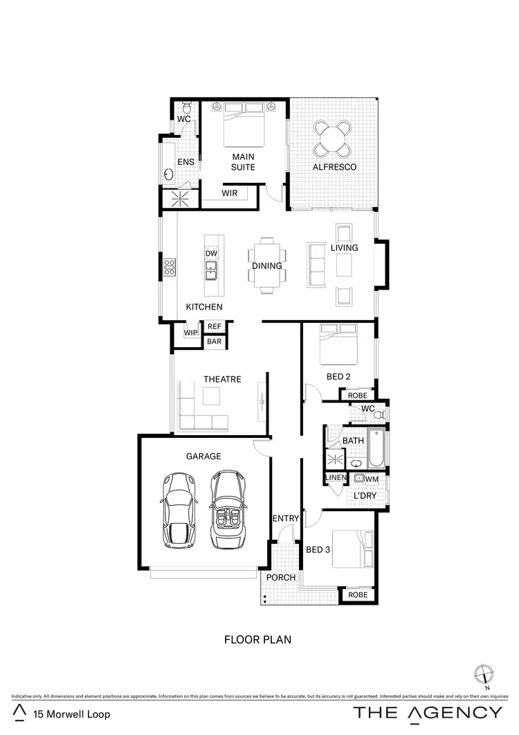 Floorplan of Homely house listing, 15 Morwell Loop, Baldivis WA 6171