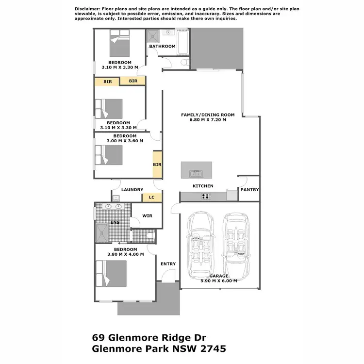Floorplan of Homely house listing, 69 Glenmore Ridge Drive, Glenmore Park NSW 2745