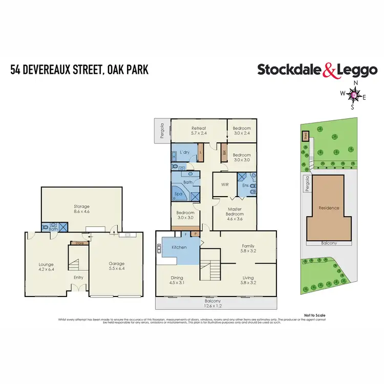 Floorplan of Homely house listing, 54 Devereaux Street, Oak Park VIC 3046