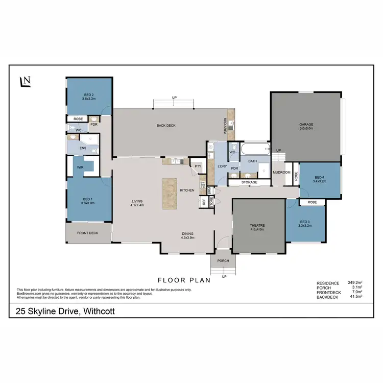 Floorplan of Homely house listing, 25 Skyline Drive, Withcott QLD 4352