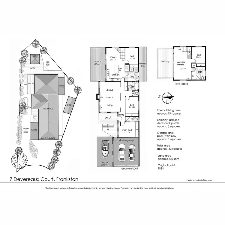Floorplan of Homely house listing, 7 Devereaux Court, Frankston VIC 3199