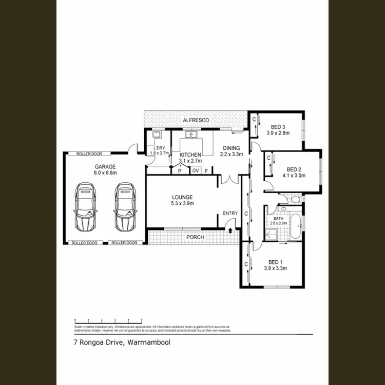 Floorplan of Homely house listing, 7 Rongoa Drive, Warrnambool VIC 3280