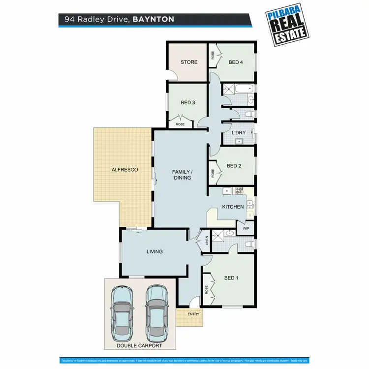 Floorplan of Homely house listing, 94 Radley Drive, Baynton WA 6714