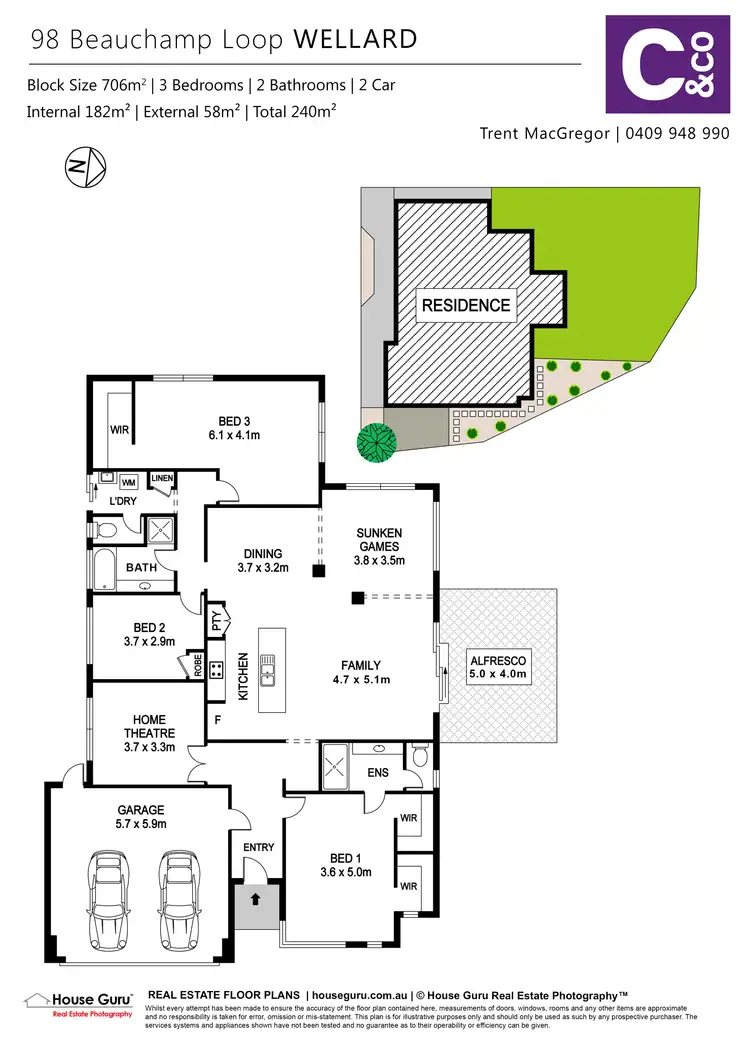 Floorplan of Homely house listing, 98 Beauchamp Loop, Wellard WA 6170