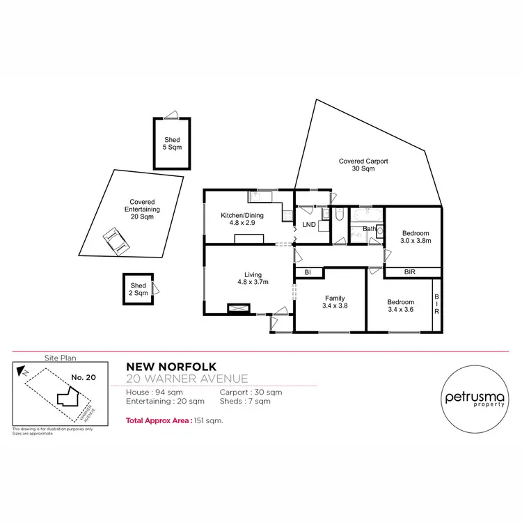 Floorplan of Homely house listing, 20 Warner Avenue, New Norfolk TAS 7140