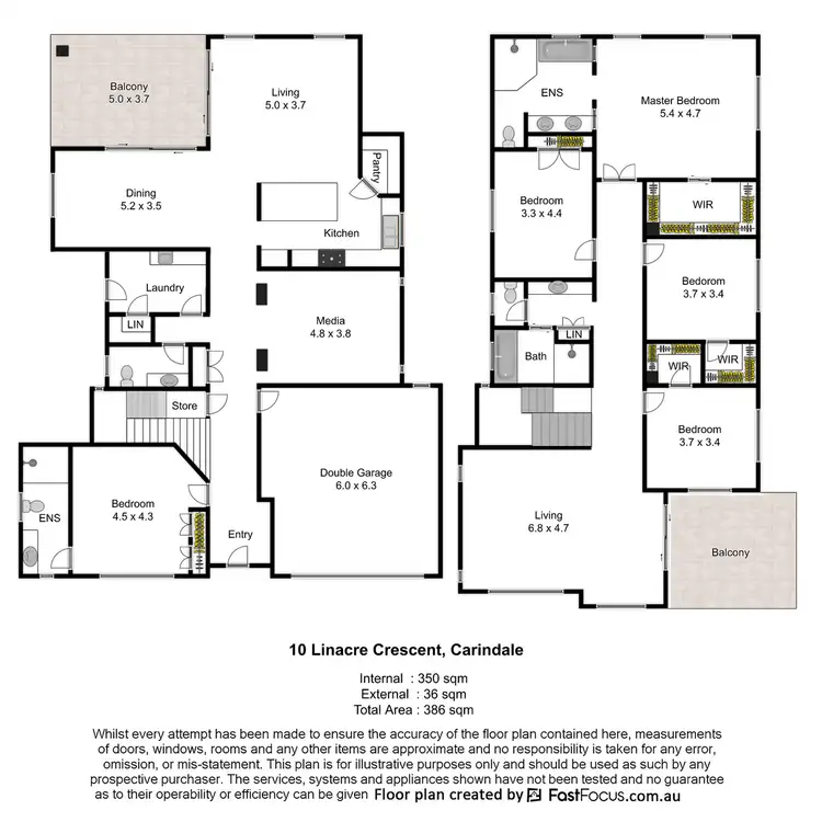 Floorplan of Homely house listing, 10 Linacre Crescent, Carindale QLD 4152