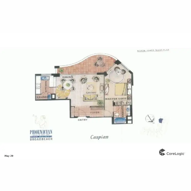Floorplan of Homely apartment listing, 1901/24-26 Queensland Avenue, Broadbeach QLD 4218