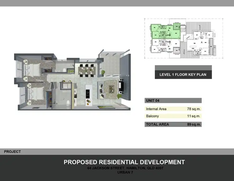 Floorplan of Homely apartment listing, 4/44 Jackson Street, Hamilton QLD 4007