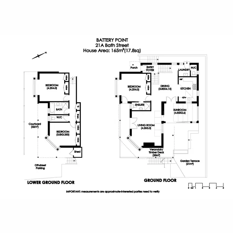 Floorplan of Homely house listing, 21A Bath Street, Battery Point TAS 7004