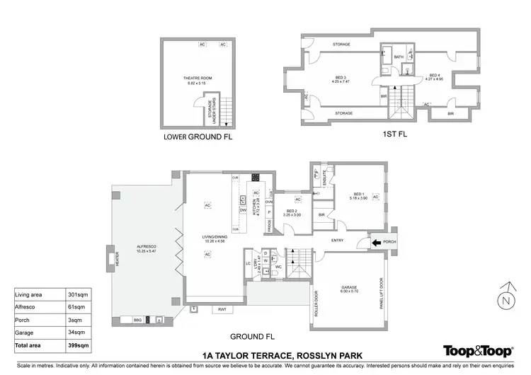 Floorplan of Homely house listing, 1A Taylor Terrace, Rosslyn Park SA 5072