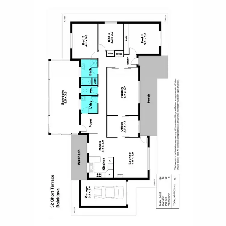 Floorplan of Homely house listing, 32 Short Terrace, Balaklava SA 5461