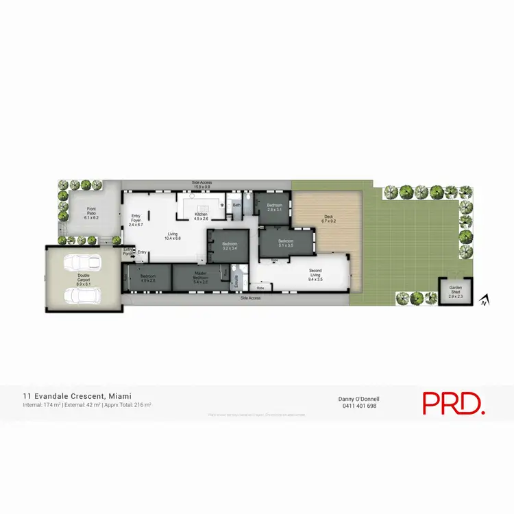 Floorplan of Homely house listing, 11 Evandale Crescent, Miami QLD 4220