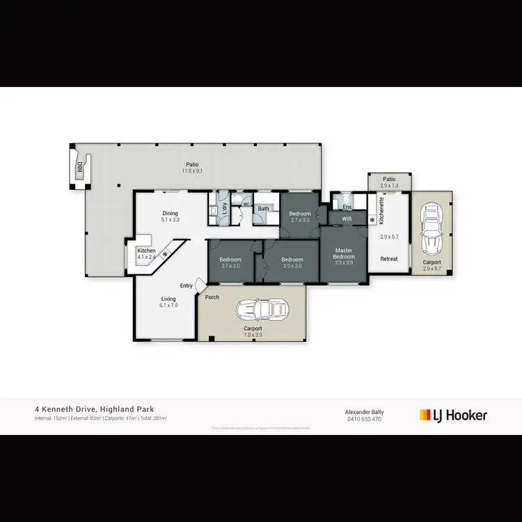 Floorplan of Homely house listing, 4 Kenneth Drive, Highland Park QLD 4211
