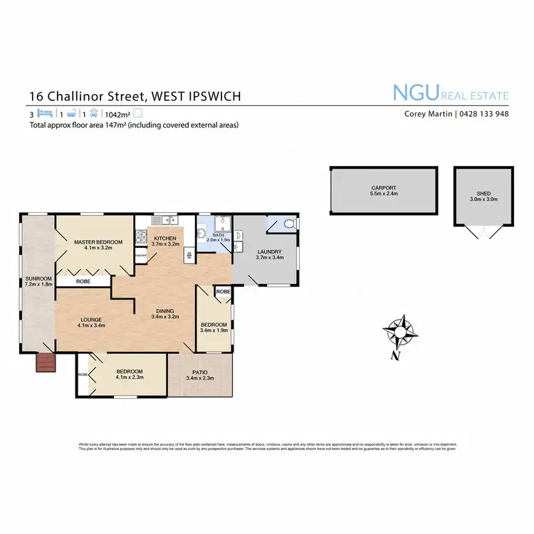 Floorplan of Homely house listing, 16 Challinor Street, West Ipswich QLD 4305