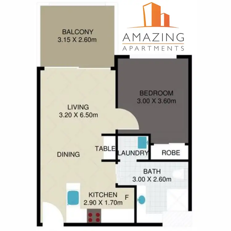 Floorplan of Homely apartment listing, 16 Hamilton Place, Bowen Hills QLD 4006