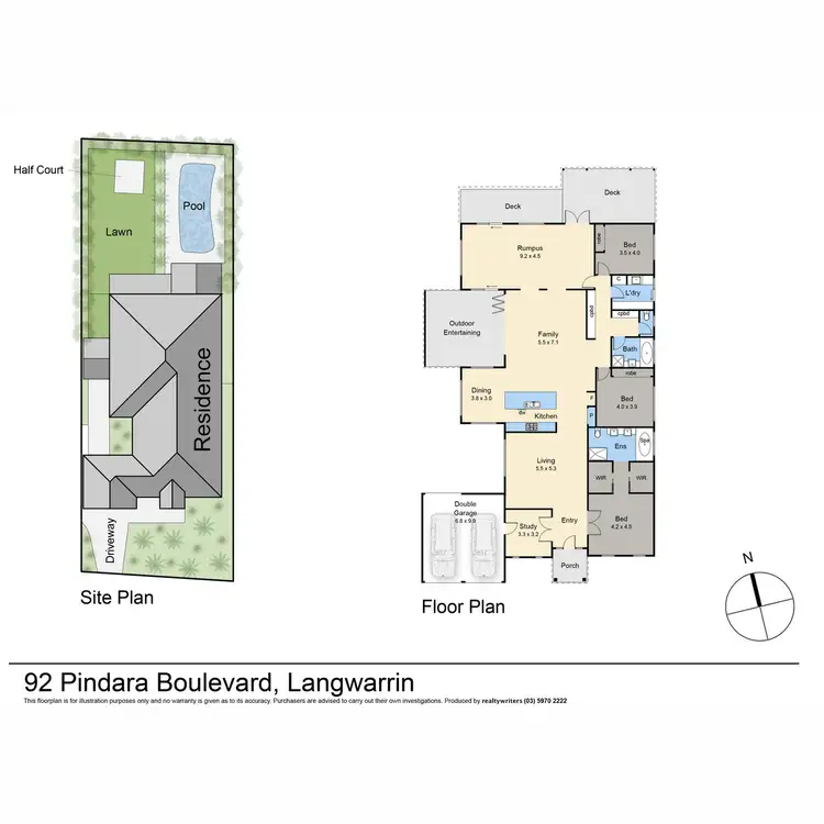 Floorplan of Homely house listing, 92 Pindara Boulevard, Langwarrin VIC 3910