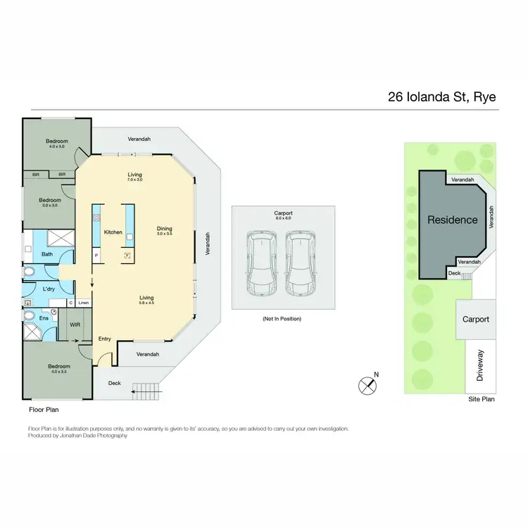 Floorplan of Homely house listing, 26 Iolanda Street, Rye VIC 3941