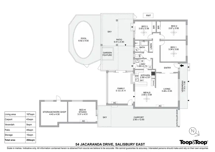 Floorplan of Homely house listing, 54 Jacaranda Drive, Salisbury East SA 5109