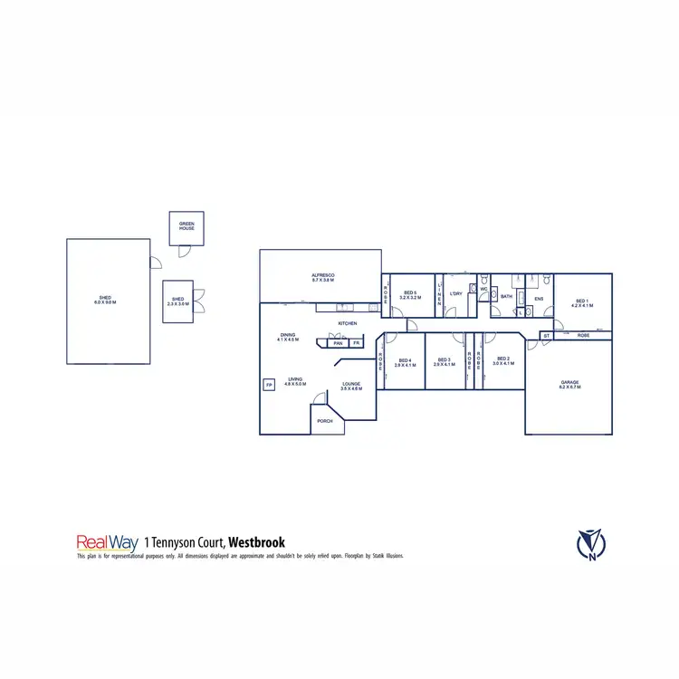 Floorplan of Homely house listing, 1 Tennyson Court, Westbrook QLD 4350