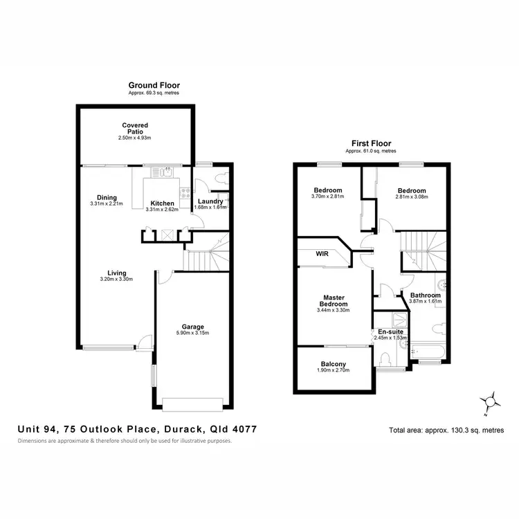 Floorplan of Homely townhouse listing, 94/75 Outlook Place, Durack QLD 4077