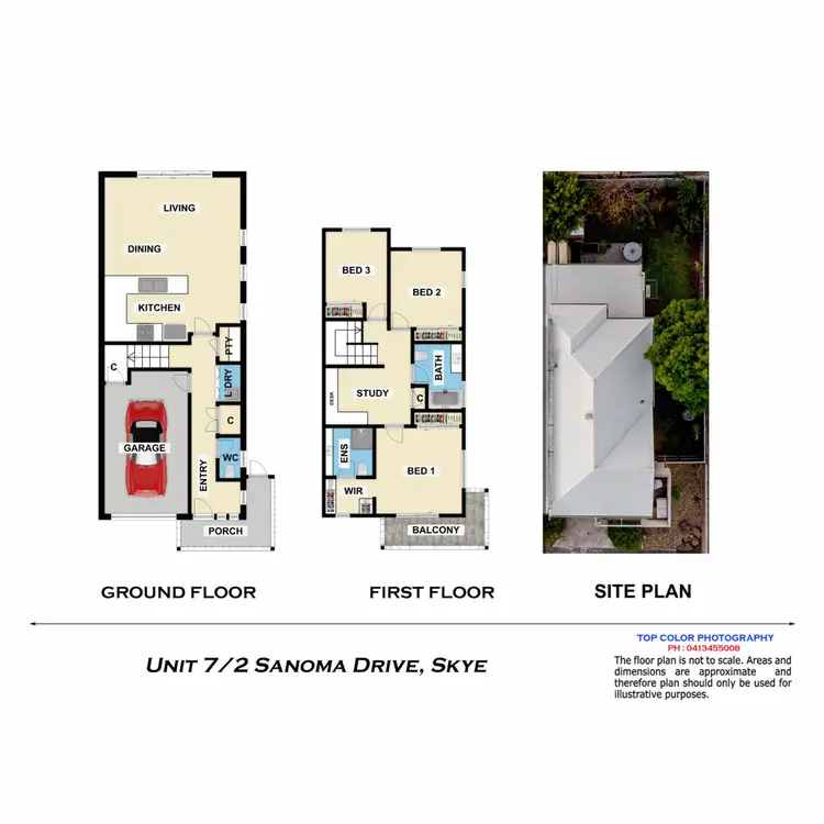 Floorplan of Homely townhouse listing, 7/2 Sanoma Drive, Skye VIC 3977