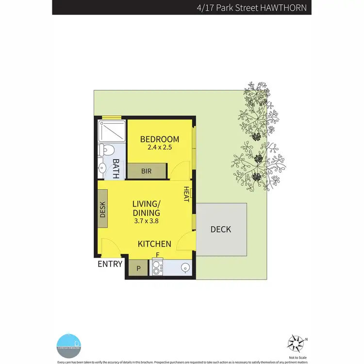 Floorplan of Homely apartment listing, 4/17 Park Street, Hawthorn VIC 3122