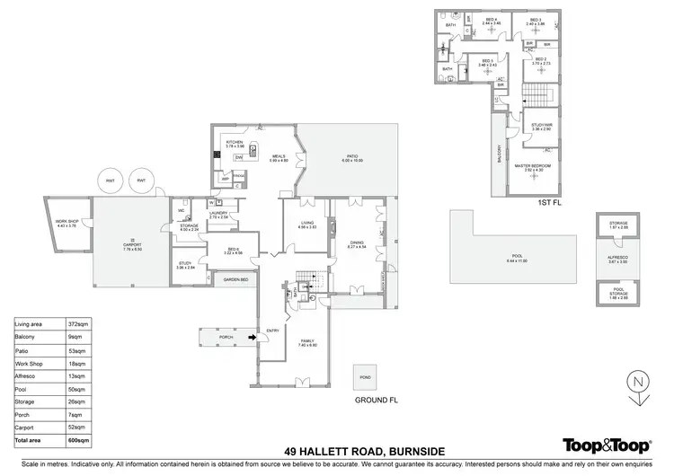 Floorplan of Homely house listing, 49 Hallett Road, Burnside SA 5066