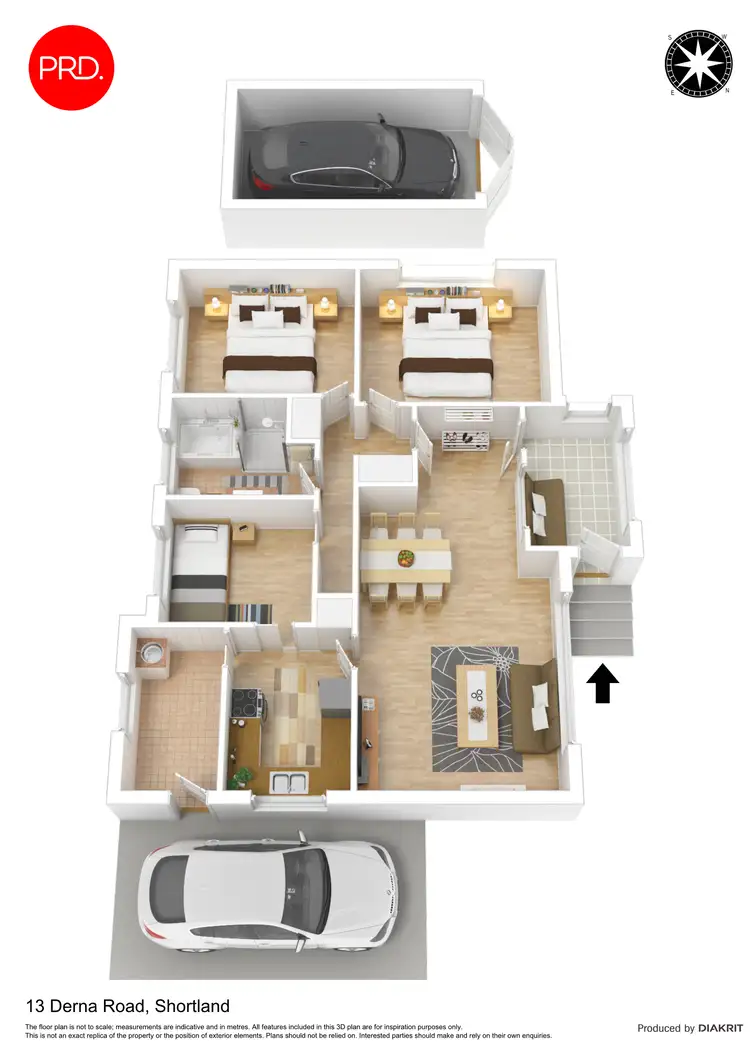 Floorplan of Homely house listing, 13 Derna Road, Shortland NSW 2307