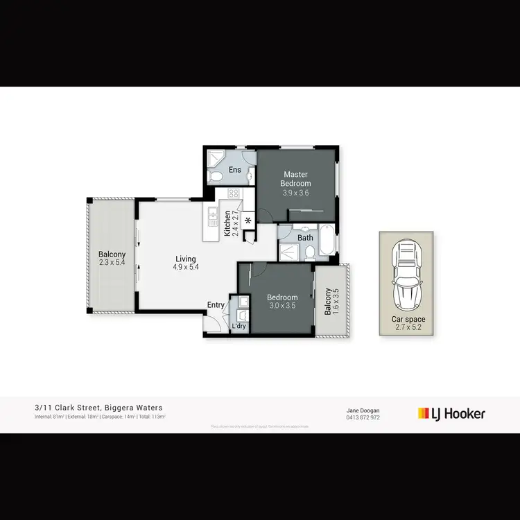 Floorplan of Homely unit listing, 3/11 Clark Street, Biggera Waters QLD 4216