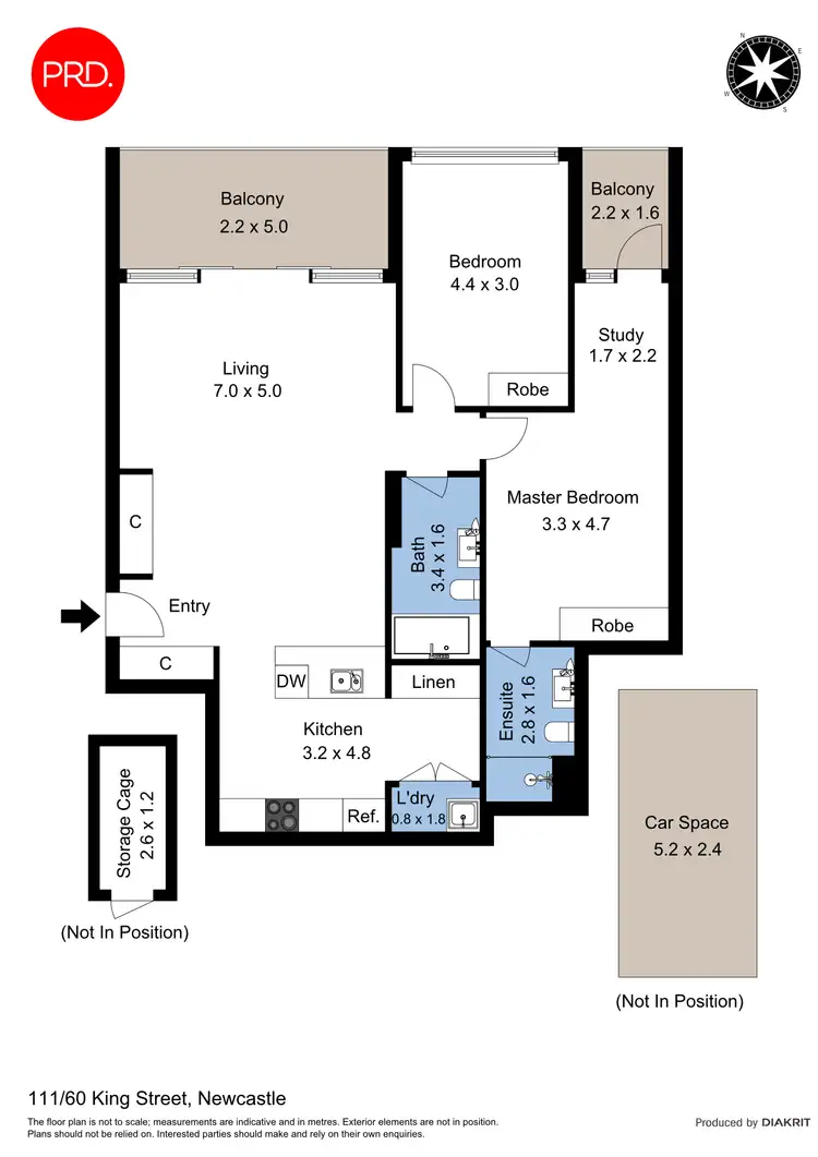 Floorplan of Homely unit listing, 111/60 King Street, Newcastle NSW 2300
