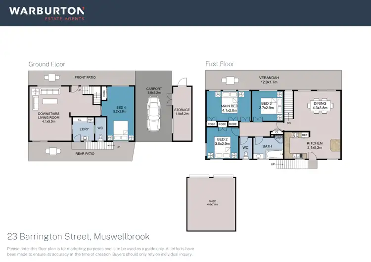 Floorplan of Homely house listing, 23 Barrington Street, Muswellbrook NSW 2333