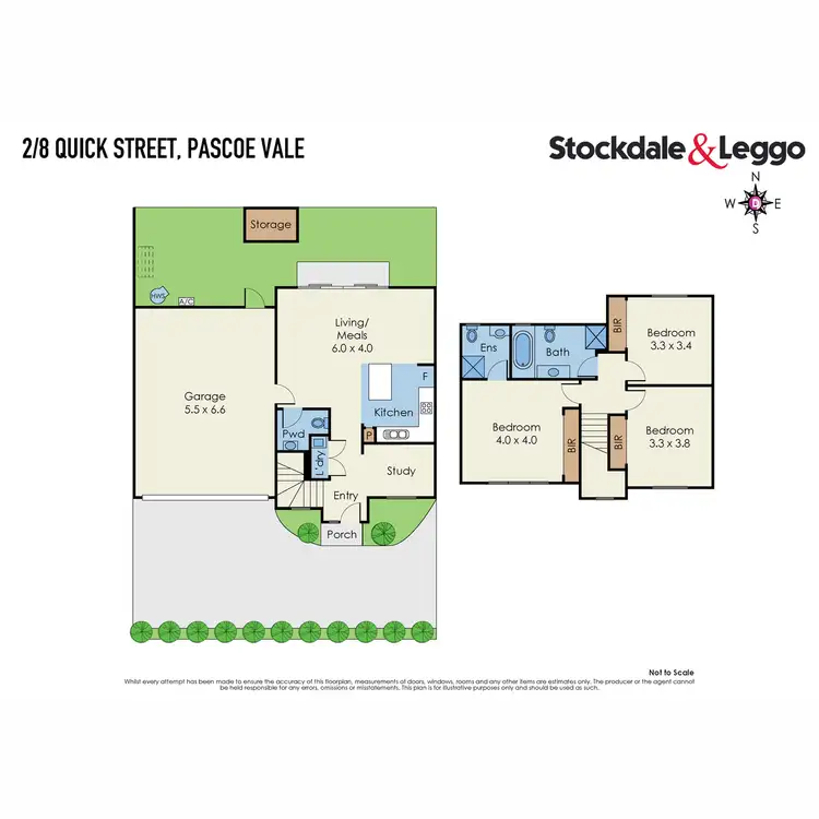 Floorplan of Homely townhouse listing, 2/8 Quick Street, Pascoe Vale VIC 3044