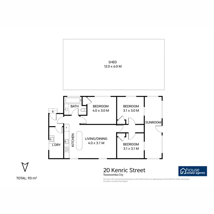 Floorplan of Homely house listing, 20 Kenric Street, Toowoomba City QLD 4350